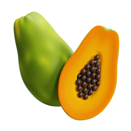 Papaya  3D Icon