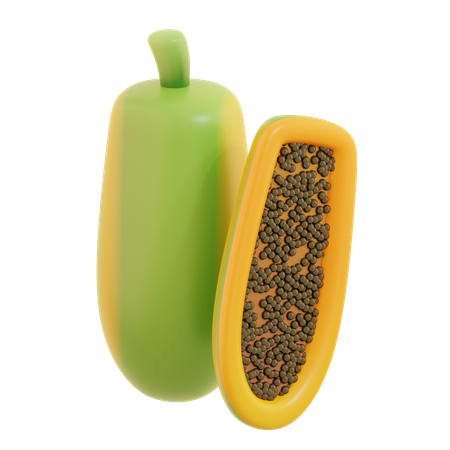 Papaya  3D Icon