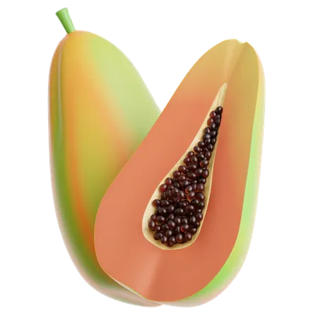 Papaya  3D Icon