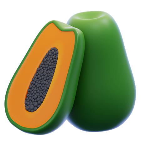 Papaya  3D Icon