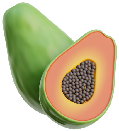 Papaya  3D Icon