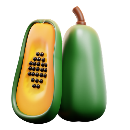 Papaya  3D Icon