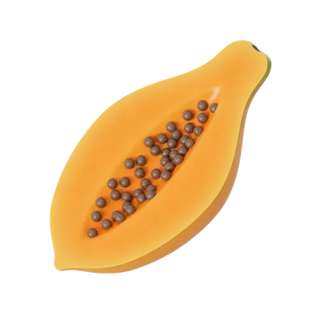 Papaya  3D Illustration