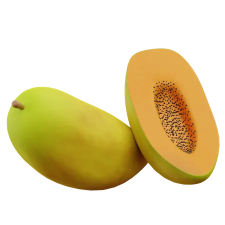 Papaya 3D Illustration