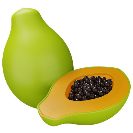 Papaya 3D Icon