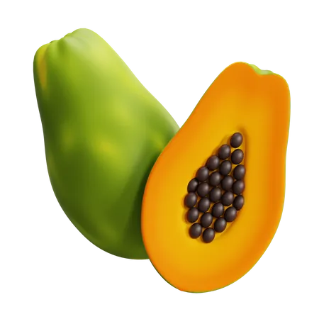 Papaya 3D Icon