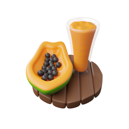 Papaya juice  3D Icon