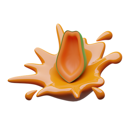 Papaya juice  3D Icon