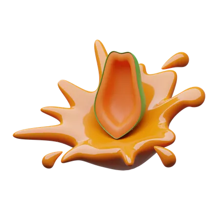 Papaya juice  3D Icon