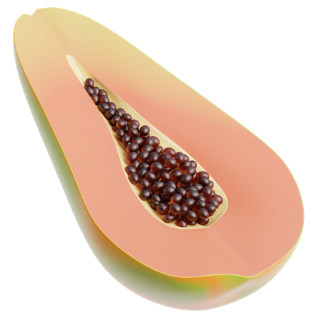 Papaya Sliced  3D Icon