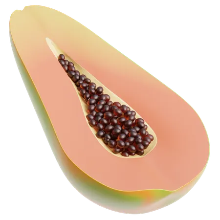 Papaya Sliced  3D Icon