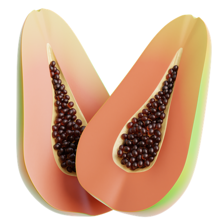 Papaya Sliced  3D Icon