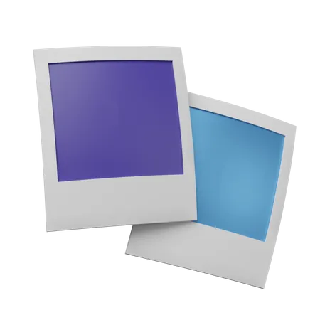 Papéis polaroid  3D Icon