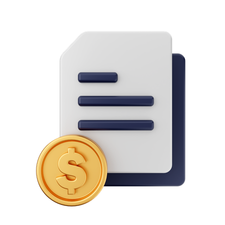 Papel comercial  3D Icon