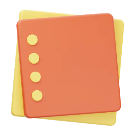 Papel de nota  3D Icon