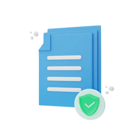 Documento de seguro  3D Icon