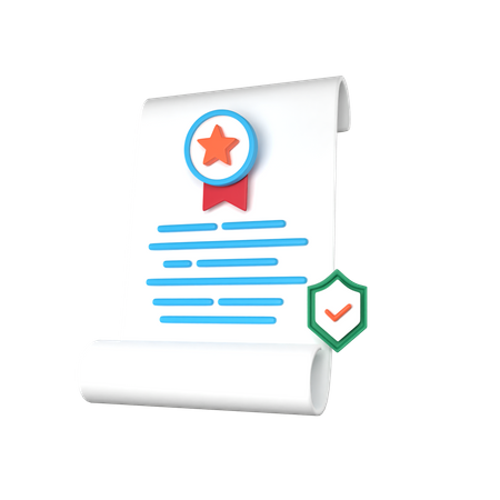 Documento de seguro  3D Icon