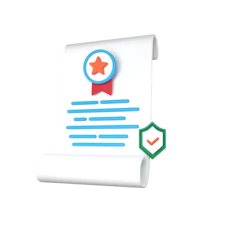 Documento de seguro  3D Icon