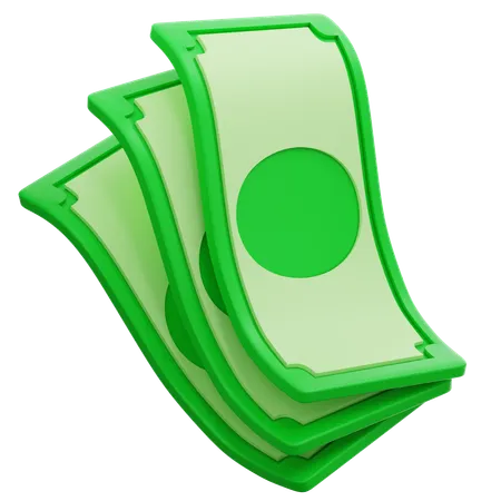 Papel moneda  3D Icon