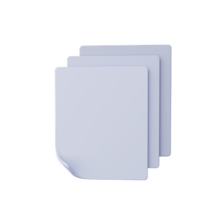 Papel em branco  3D Icon