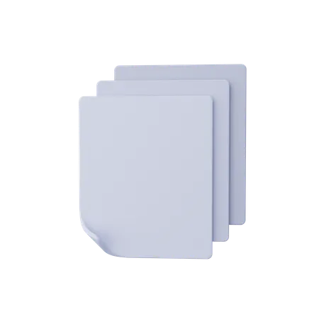 Papel em branco  3D Icon