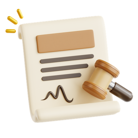 Papel legal  3D Icon