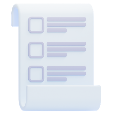 Papel de lista de tareas pendientes  3D Icon