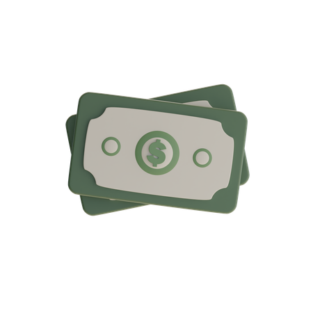 Papel moneda  3D Icon