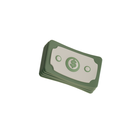 Papel moneda  3D Icon