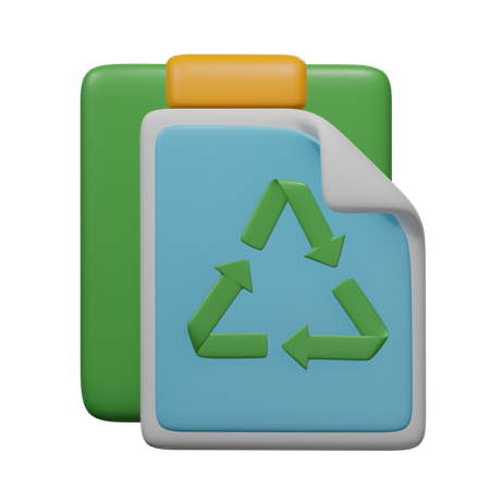 Papel reciclado  3D Icon