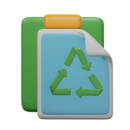 Papel reciclado  3D Icon