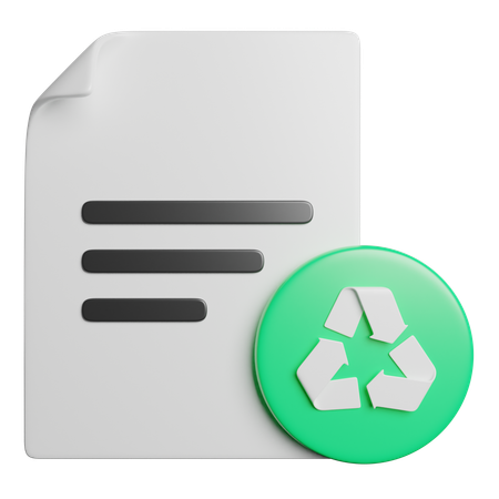 Reciclaje de papel  3D Icon