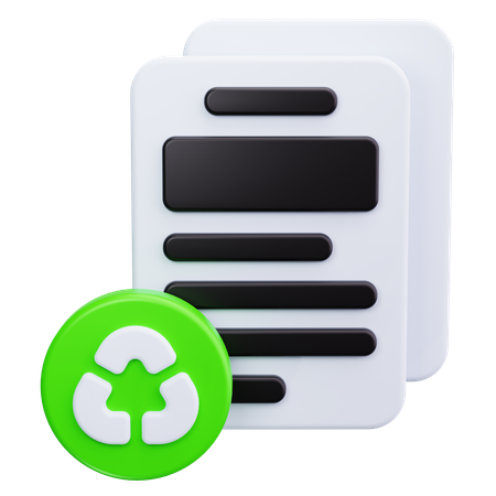 Reciclagem de papel  3D Icon