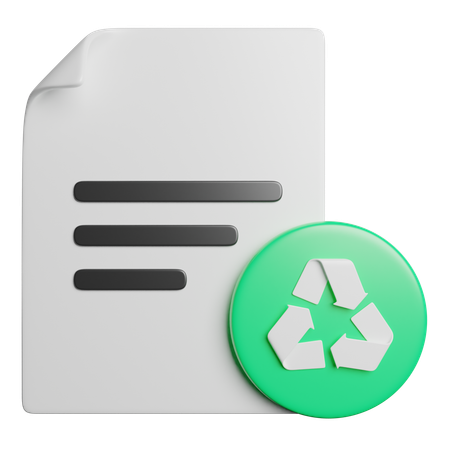 Reciclagem de papel  3D Icon