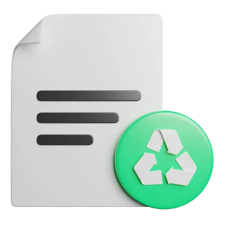 Reciclagem de papel  3D Icon