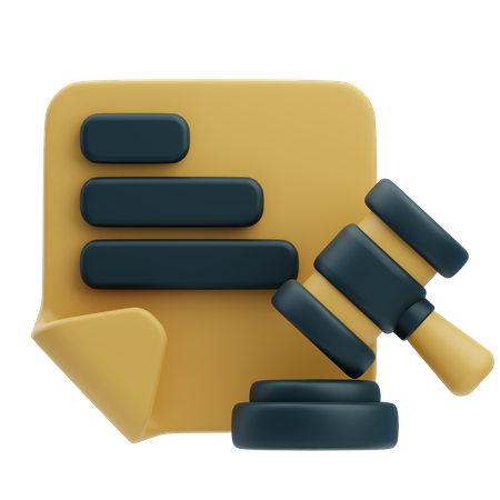 Documento judicial  3D Icon