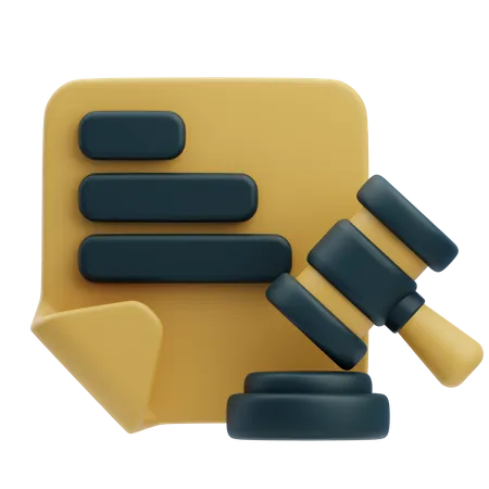 Documento judicial  3D Icon