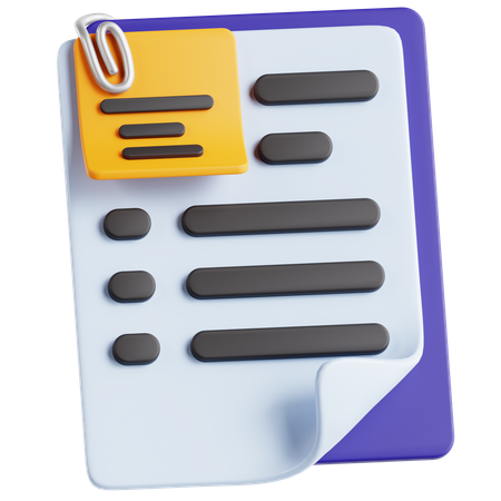 Papeleo  3D Icon