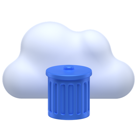 Papelera de nube  3D Icon