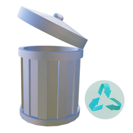 Papelera de reciclaje  3D Icon