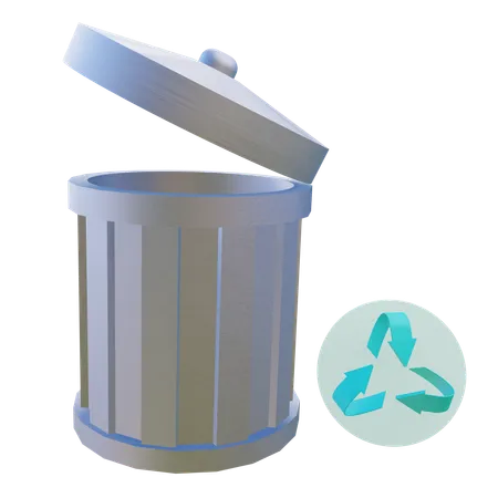 Papelera de reciclaje  3D Icon