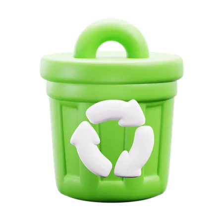 Papelera de reciclaje  3D Icon