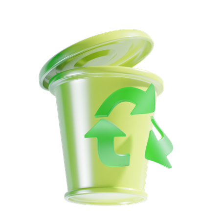 Papelera de reciclaje  3D Icon