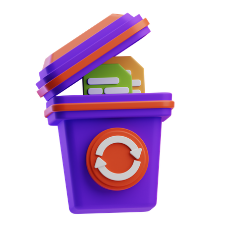 Papelera de reciclaje  3D Icon