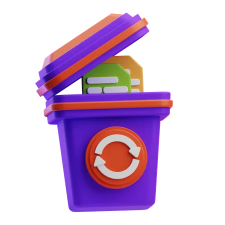 Papelera de reciclaje  3D Icon