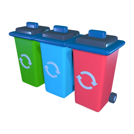 Tacho de reciclaje  3D Icon