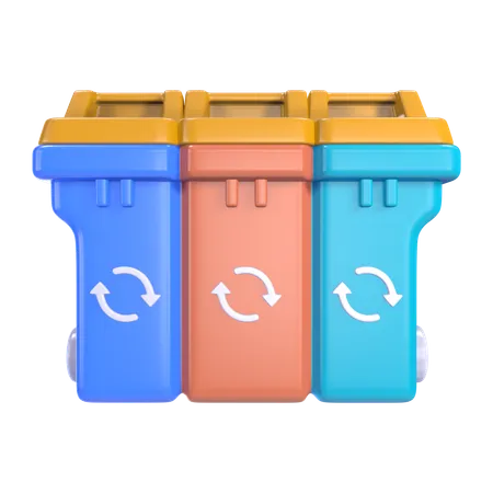 Tacho de reciclaje  3D Icon