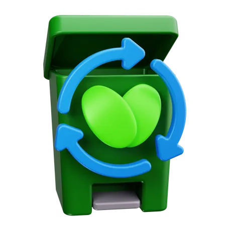 Papelera de reciclaje  3D Icon