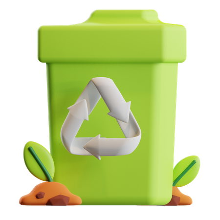 Papelera de reciclaje  3D Icon