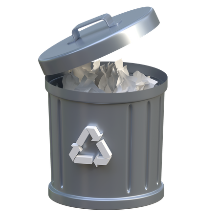 Papelera de reciclaje  3D Icon